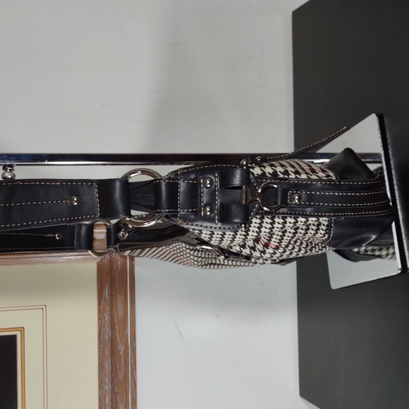 Vintage Chaps Houndstooth Check Hobo Bag - Picture 3 of 7